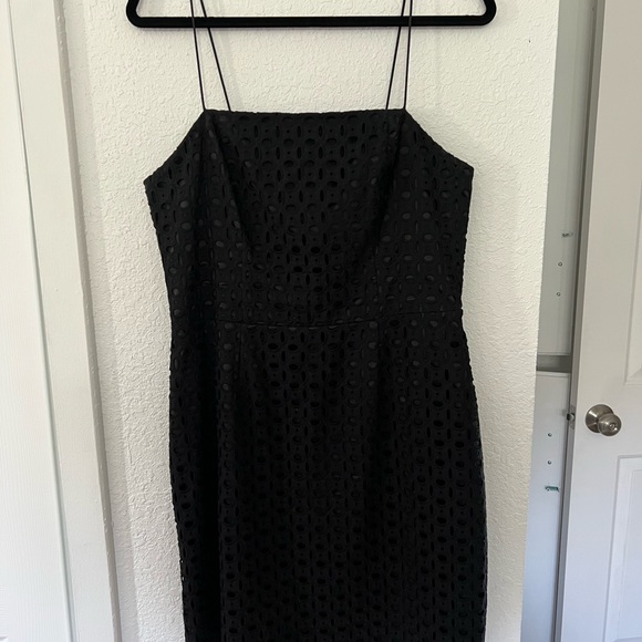 Banana Republic Black Eyelet Mini Dress - Picture 2 of 6